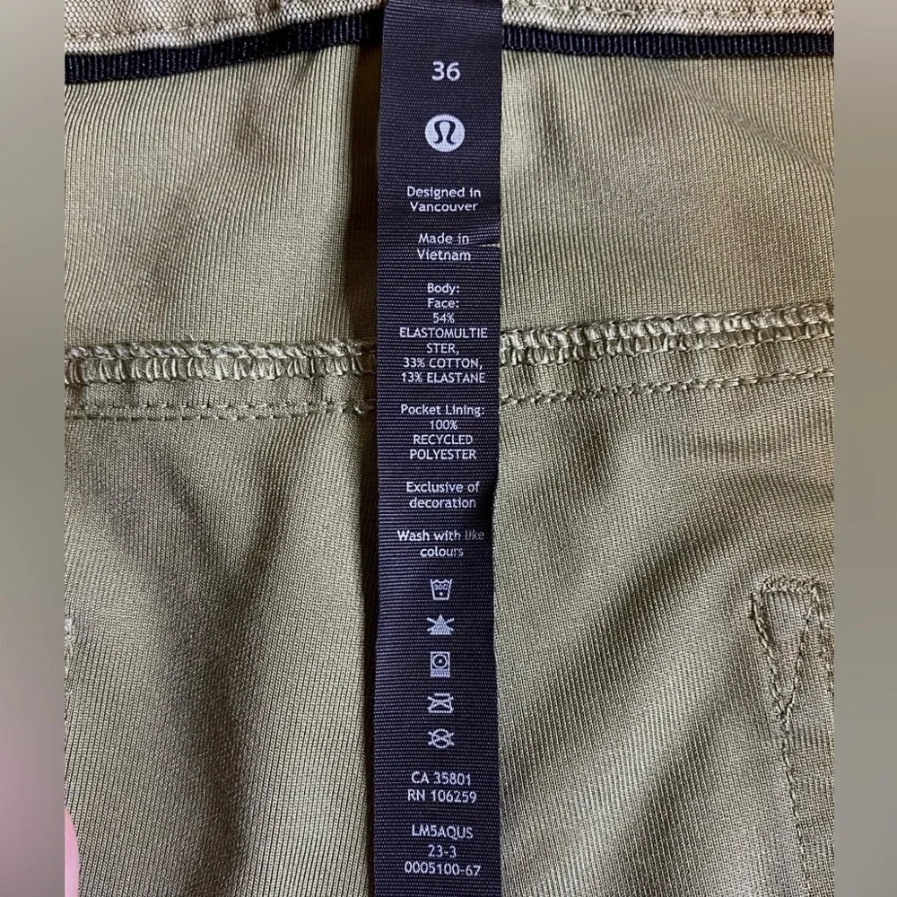 Lululemon ABC Slim-Fit 5 Pocket Athleisure Pant Men’s Size  36x31